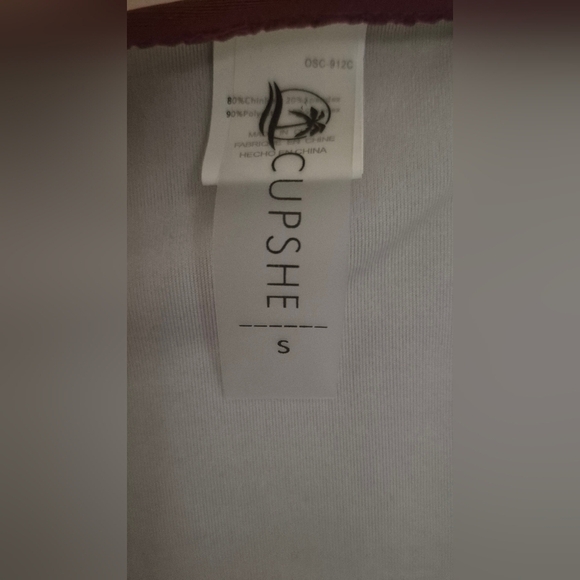 Cupshe Red Bikini Sporty V-Neck Swim - Picture 6 of 12